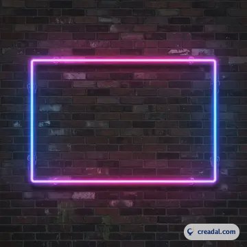 煉瓦壁の光る枠 (1:1)