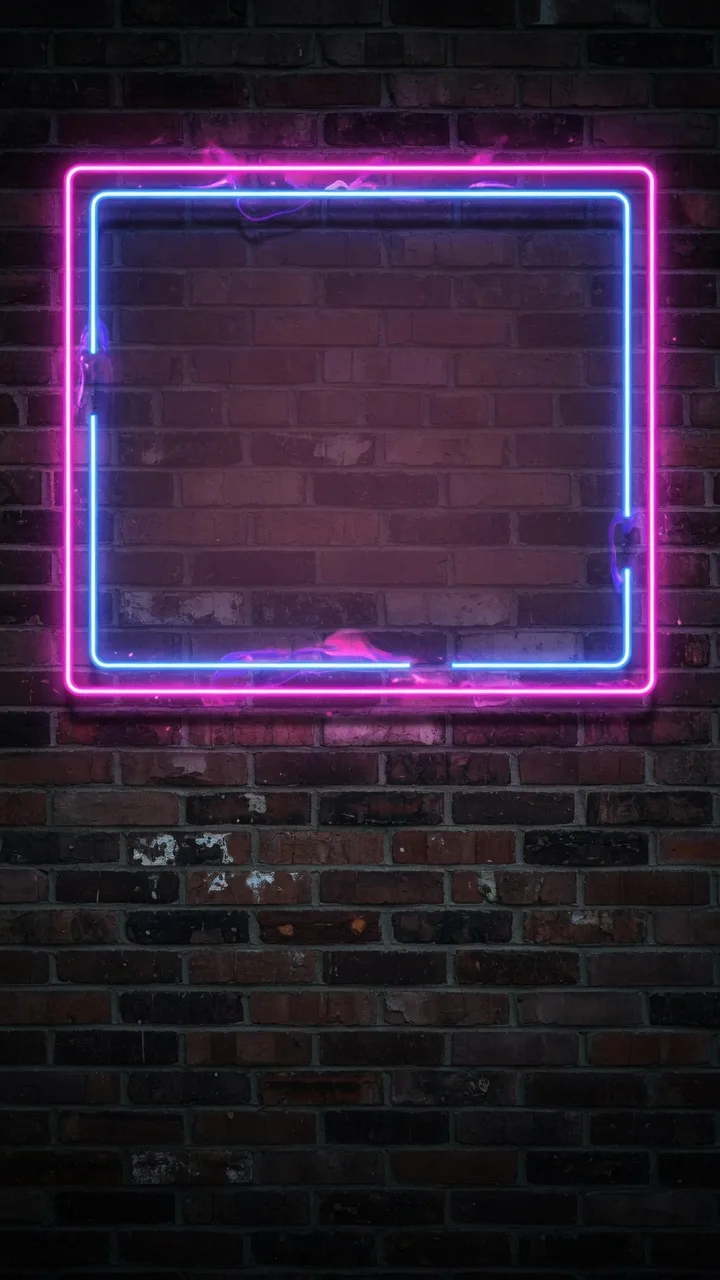 Neon Frame on Brick (9:16)
