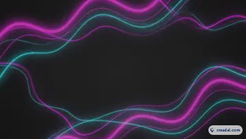 ネオンの波形ライン (16:9)