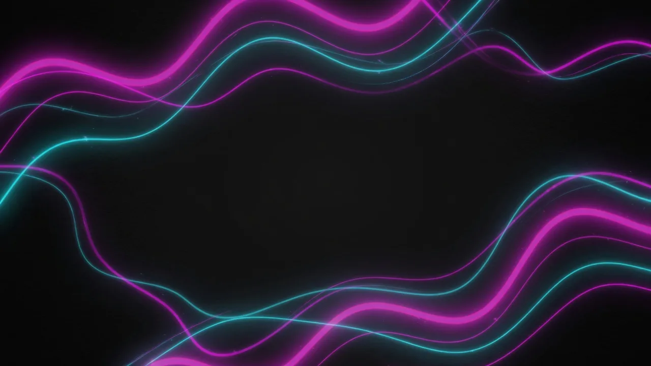ネオンの波形ライン (16:9)