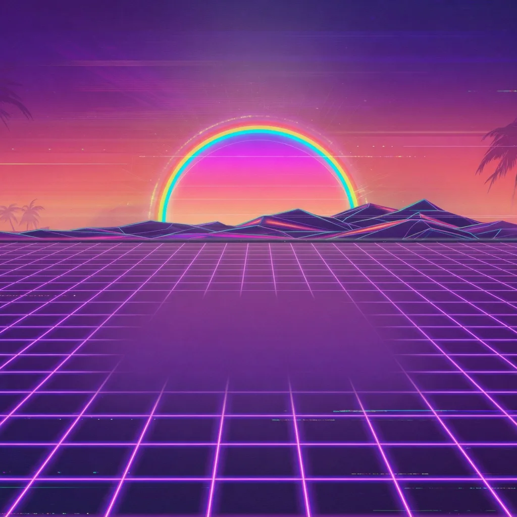 Coucher de soleil néon (1:1)