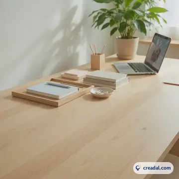 مكتب خشبي فاتح (1:1)