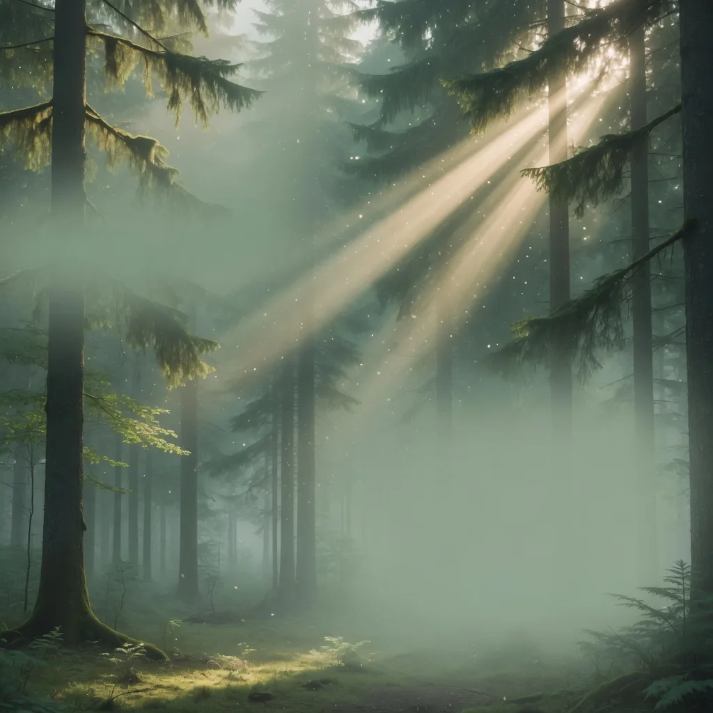 Misty Green Forest (1:1)