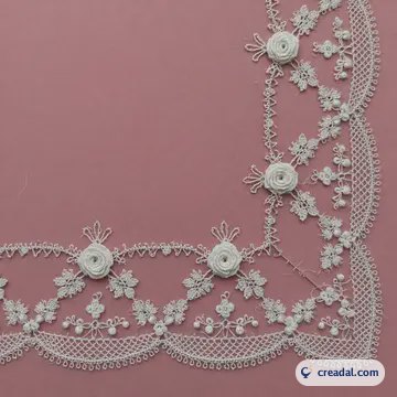 Dusty Pink Oya Lace (1:1)