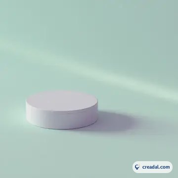 Mintfarbenes Pastellpodest (1:1)