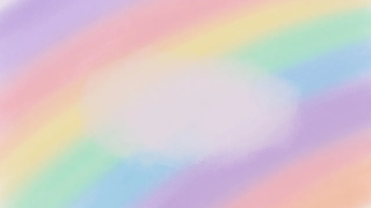 柔らかなパステルの虹 (16:9)