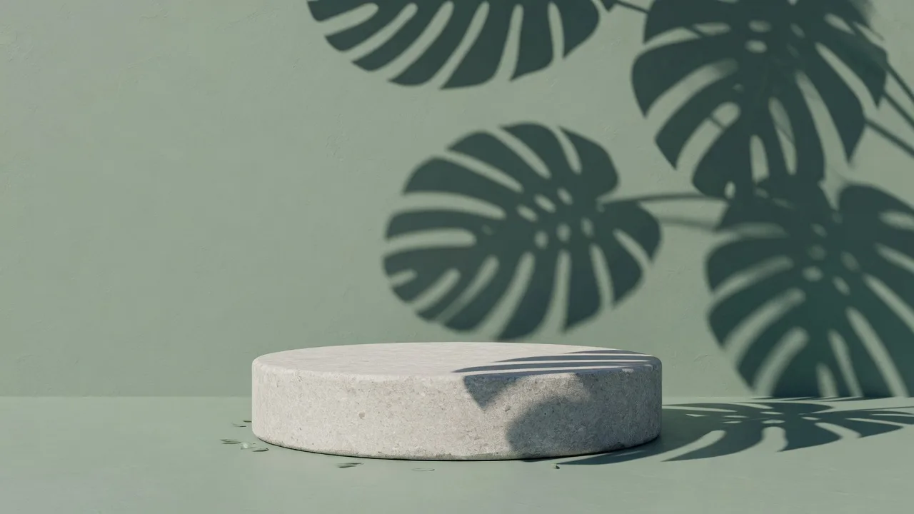 Sage stone podium (16:9)