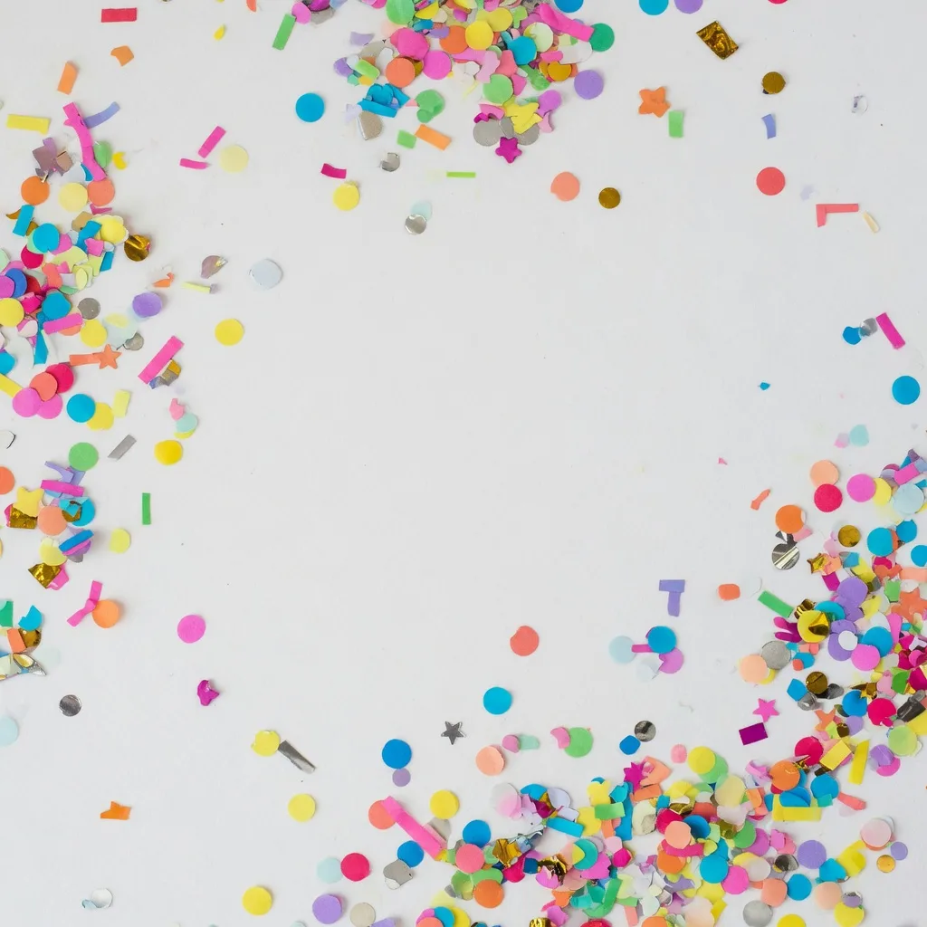 Colorful party confetti (1:1)
