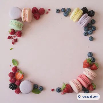 Macarons sobre Rosa (1:1)