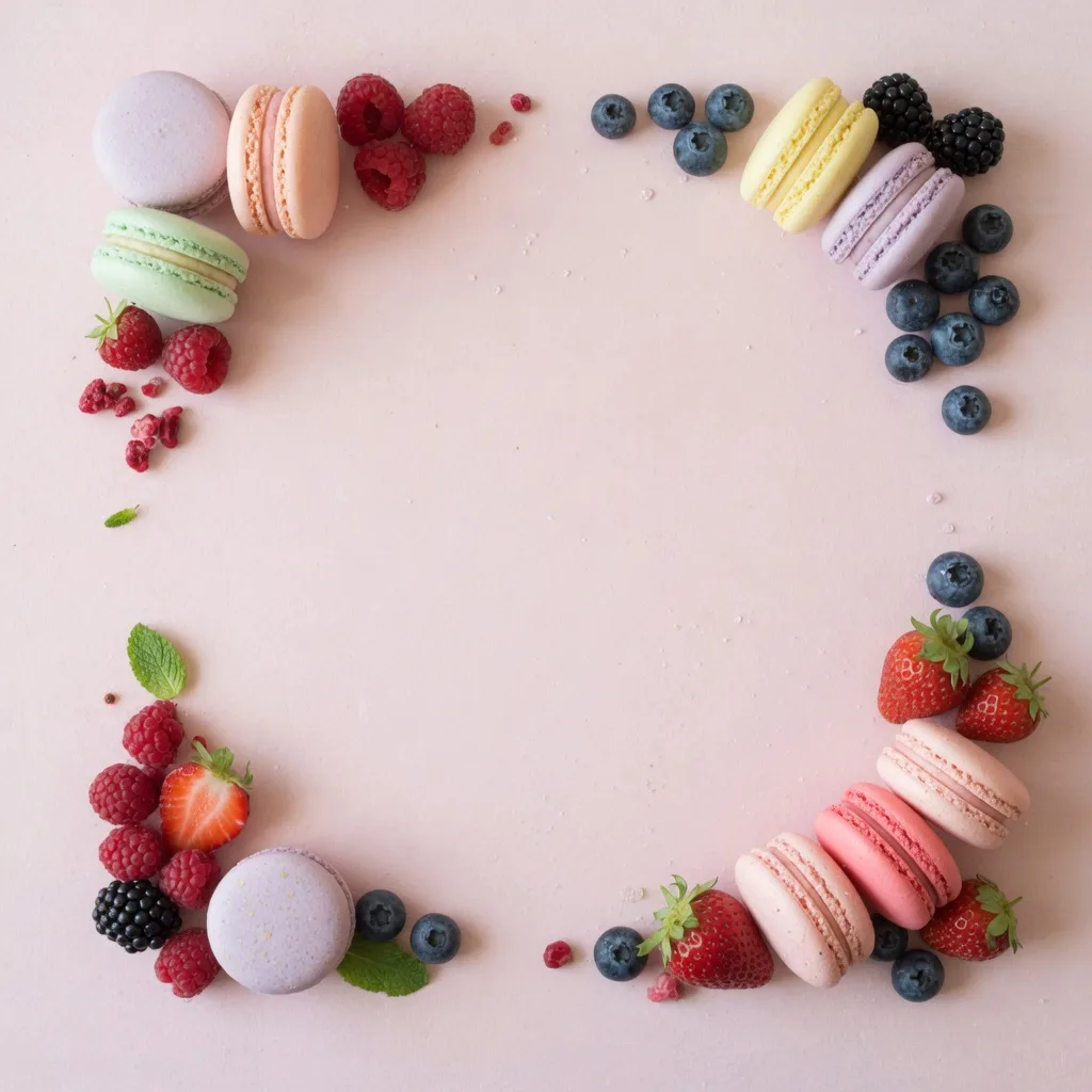 Macarons sobre Rosa (1:1)