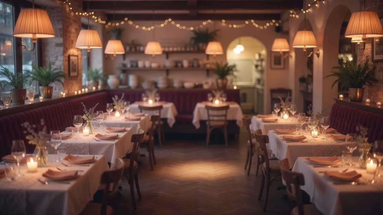 Gemütliches Restaurantinterieur (16:9)