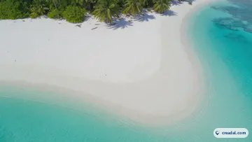 上空の熱帯ビーチ (16:9)