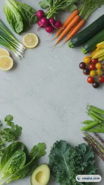 Fondo de verduras frescas (9:16)