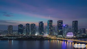 夜の都市スカイライン (16:9)