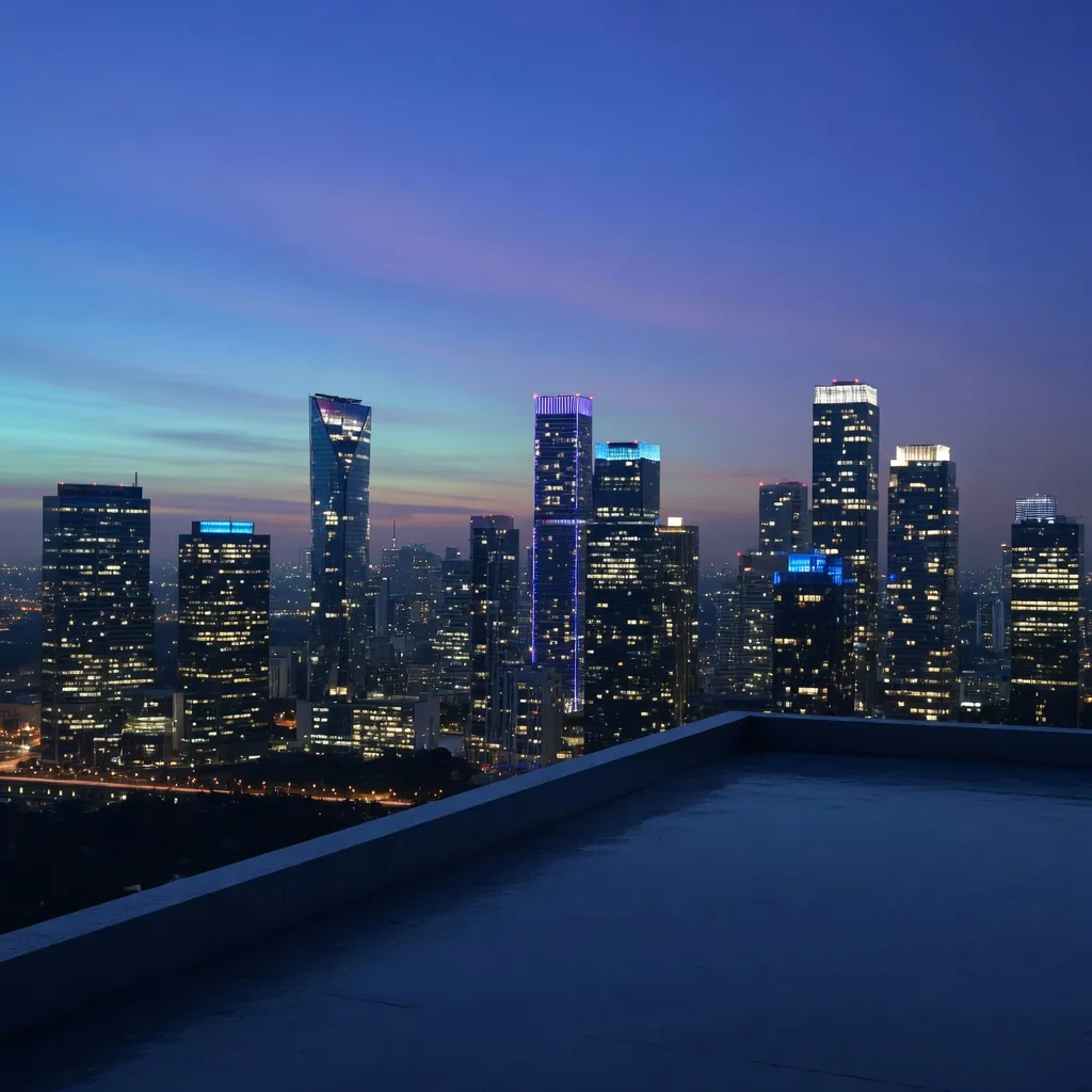 Night city skyline (1:1)
