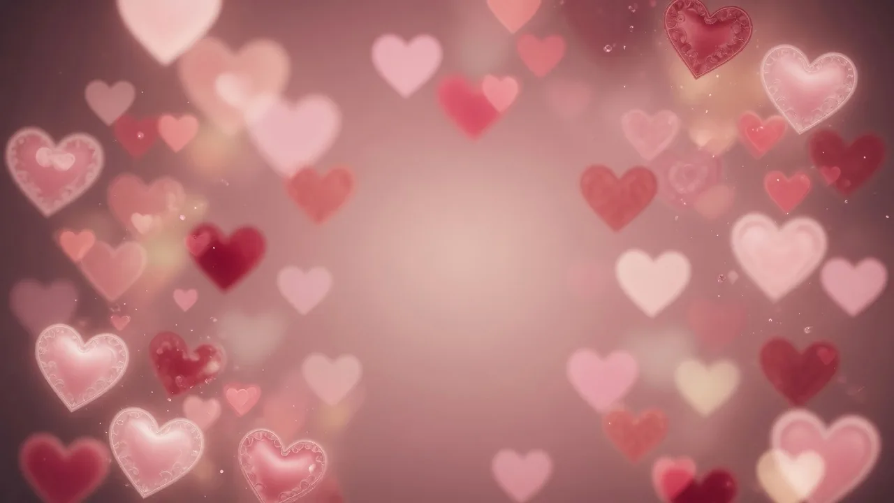 Corações românticos bokeh (16:9)
