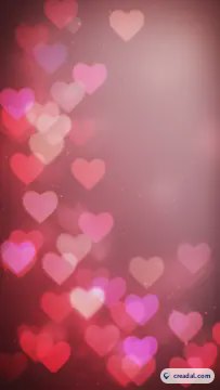 Valentine Hearts Bokeh (9:16)