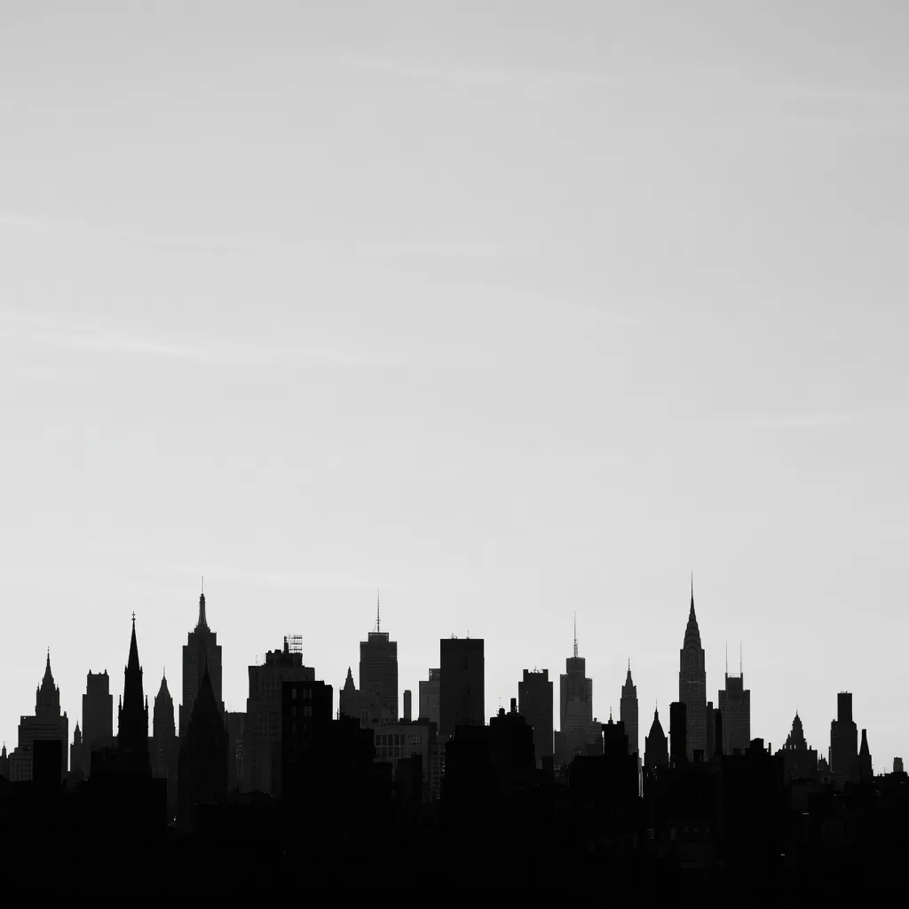 Schwarze Stadtsilhouette (1:1)