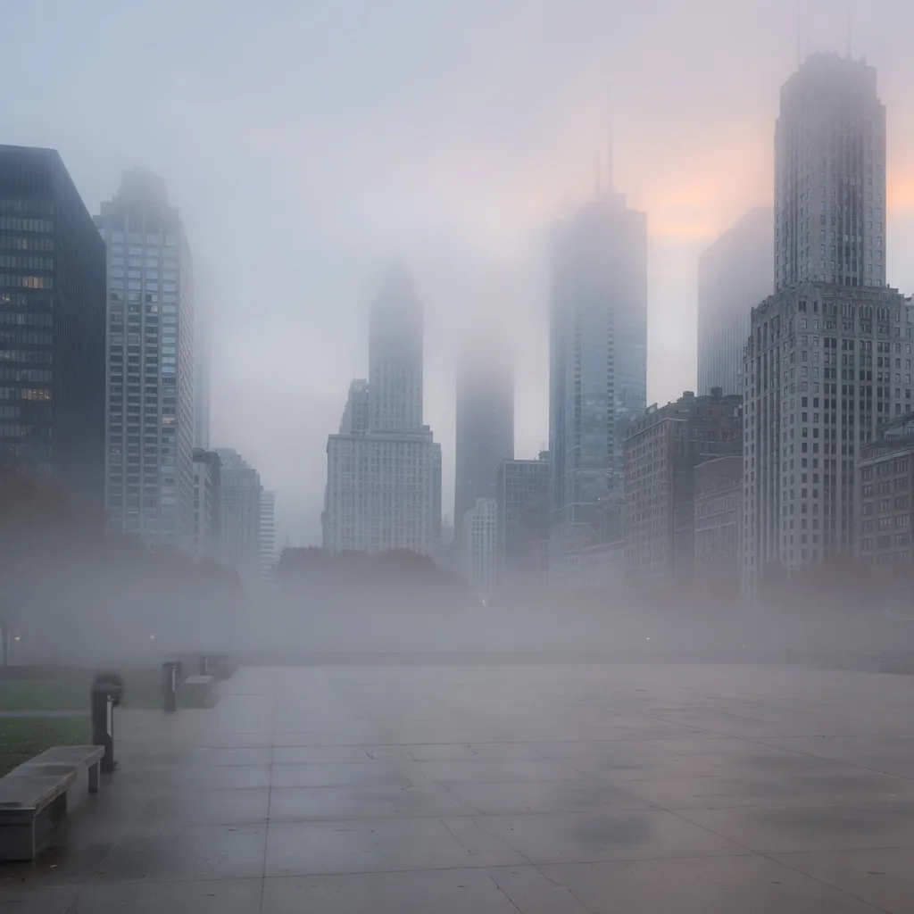 Foggy Morning Skyline (1:1)