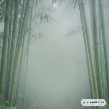 霧に煙る緑竹 (1:1)