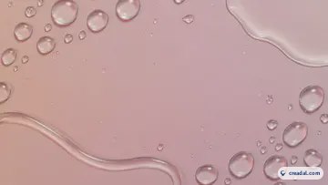 柔らかなピンクの水滴 (16:9)