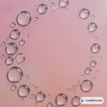 柔らかなピンクの水滴 (1:1)