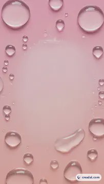 柔らかなピンクの水滴 (9:16)