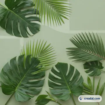 新鮮な熱帯の葉 (1:1)