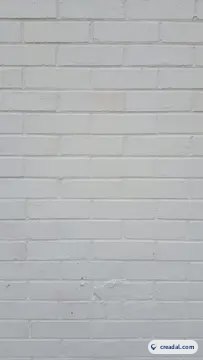 جدار طوب مطلي بالأبيض