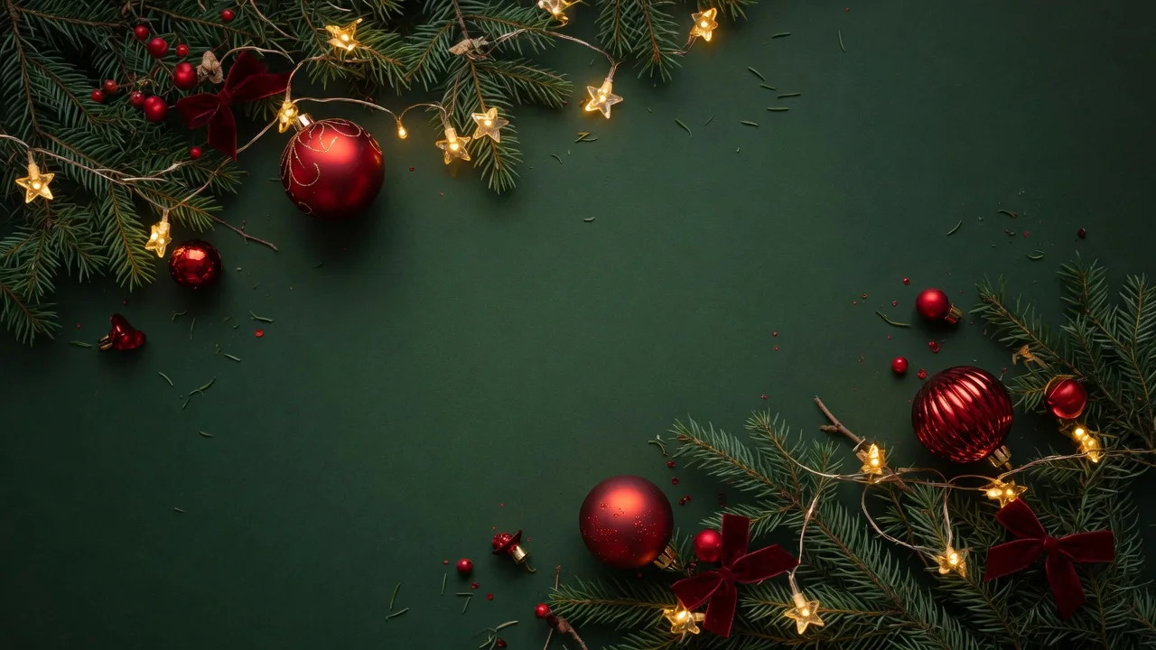Christmas fir lights (16:9)