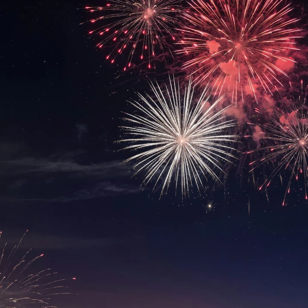 Night sky fireworks (1:1)