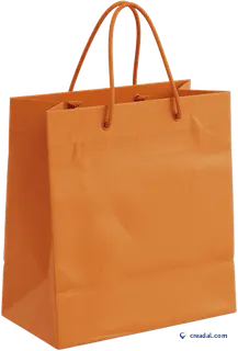 Bright orange shopping bag