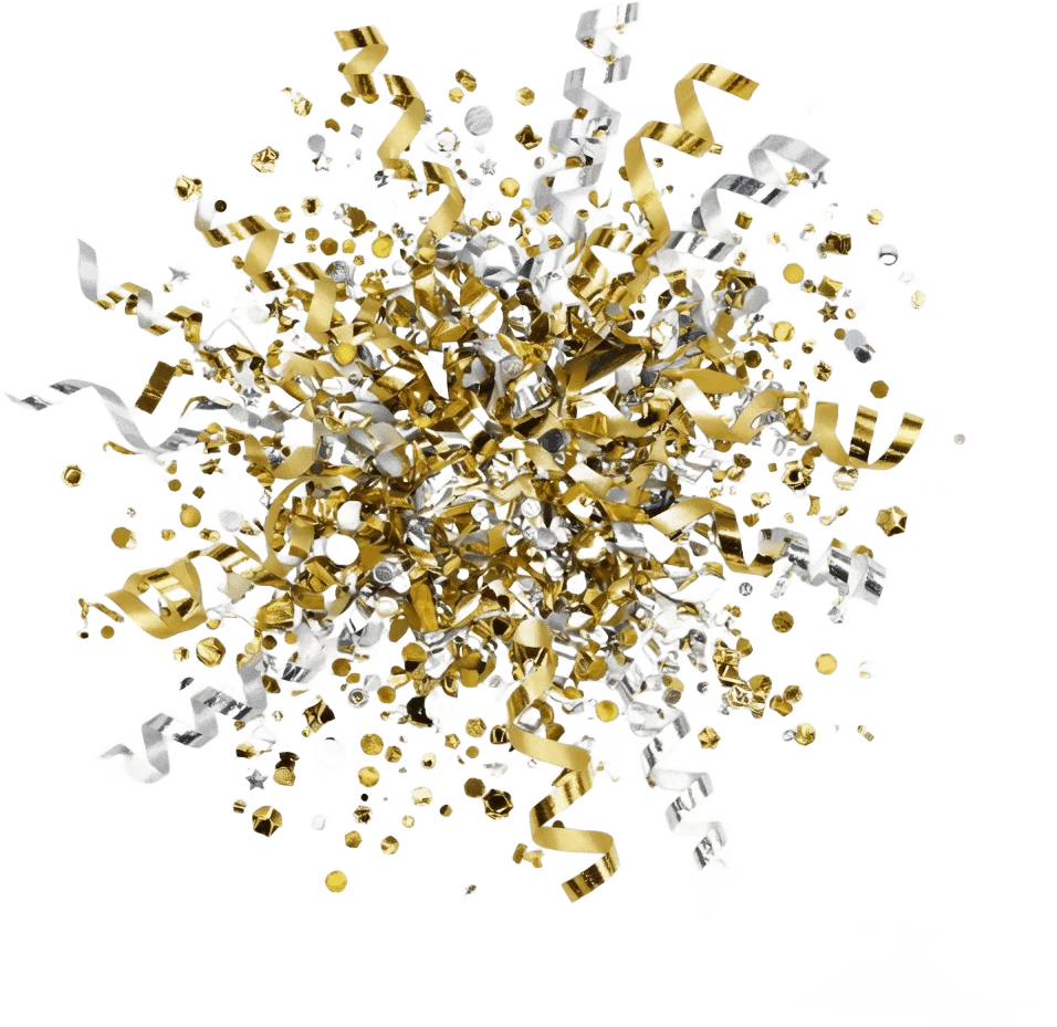 金銀の紙吹雪
