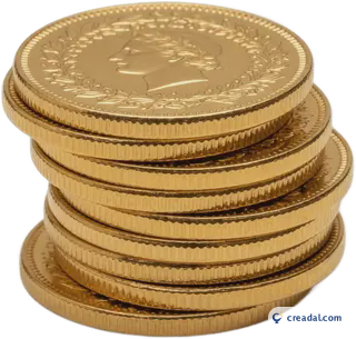 Shiny gold coins