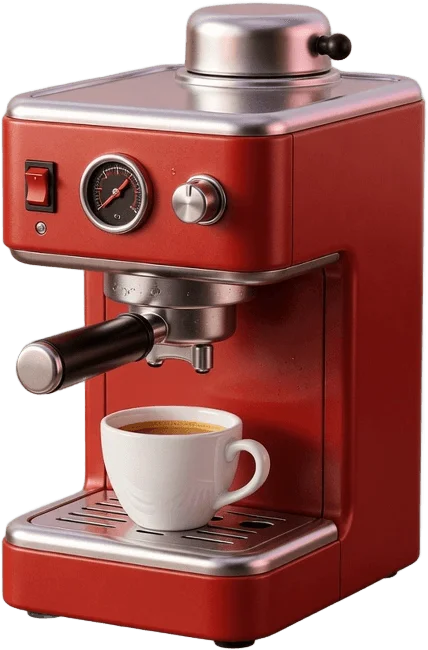Rote Espressomaschine