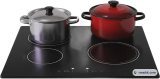 Black induction cooktop