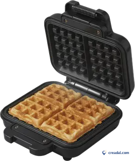 Open Black Waffle Maker