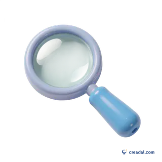 Blue magnifying glass