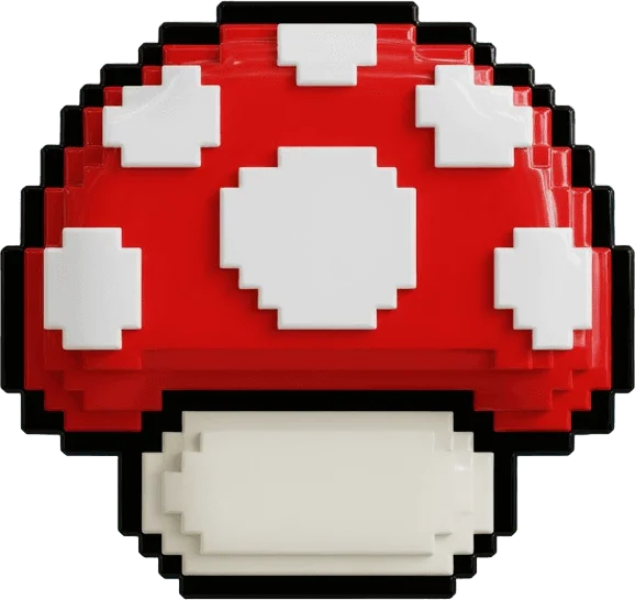 Cogumelo pixel poder