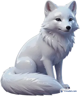White arctic fox