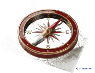 Compass on a Map