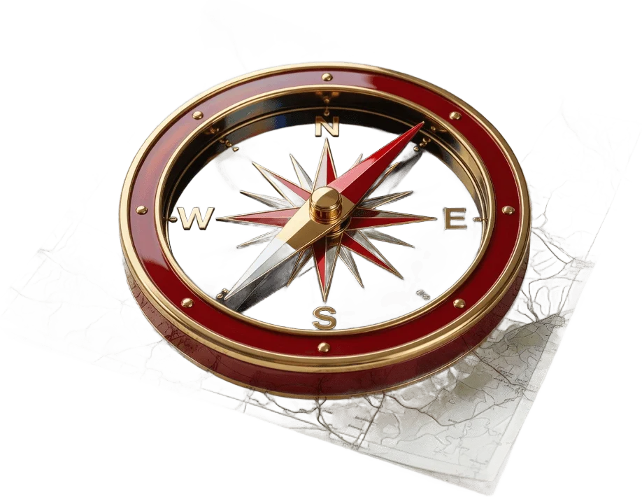 Compass on a Map