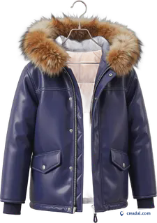 Fur hooded parka