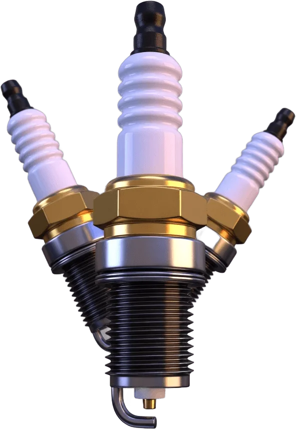Three Spark Plugs