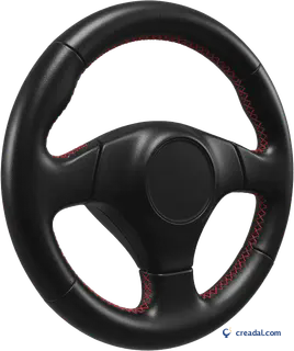 Volante de couro preto