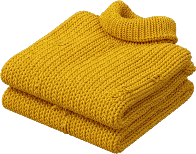 Pull maille moutarde