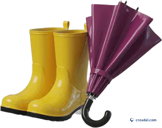 Botas e guarda-chuva