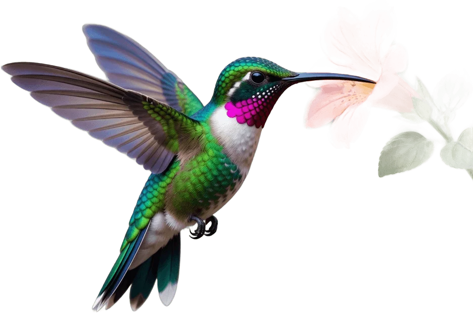 Colibri sur une fleur