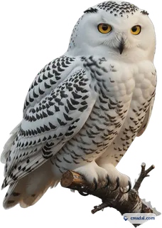 Perched Snowy Owl