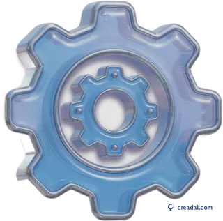 Chrome blue gear